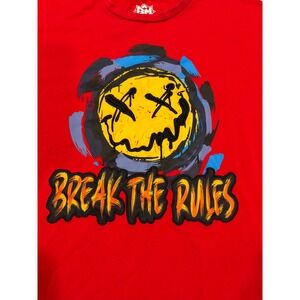 Bleecker & Mercer Red Break The Rules Graphic Tee Shirt Mens 2XL Streetwear